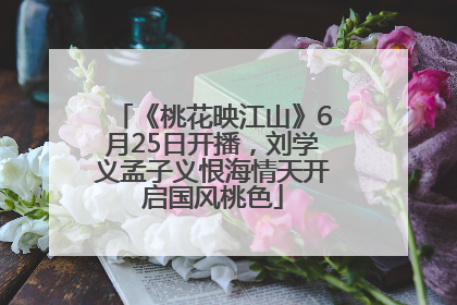 《桃花映江山》6月25日开播，刘学义孟子义恨海情天开启国风桃色