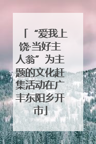 “爱我上饶·当好主人翁”为主题的文化赶集活动在广丰东阳乡开市