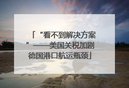 “看不到解决方案”——美国关税加剧德国港口航运瓶颈