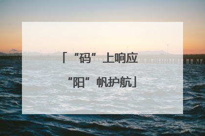“码”上响应 “阳”帆护航