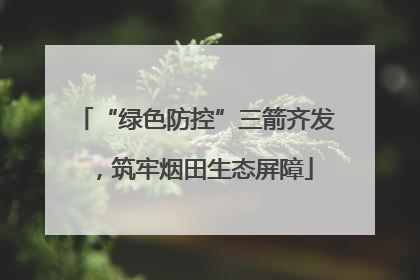 “绿色防控”三箭齐发，筑牢烟田生态屏障