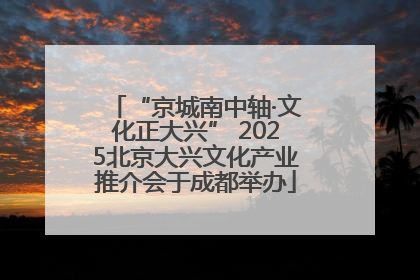 “京城南中轴·文化正大兴” 2025北京大兴文化产业推介会于成都举办