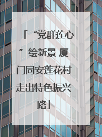 “党群莲心”绘新景 厦门同安莲花村走出特色振兴路