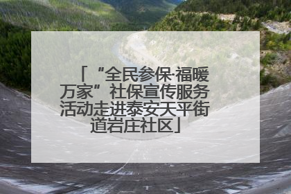 “全民参保·福暖万家”社保宣传服务活动走进泰安天平街道岩庄社区