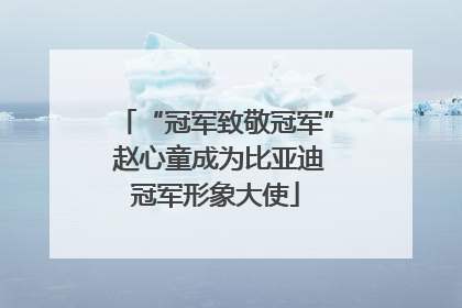 “冠军致敬冠军” 赵心童成为比亚迪冠军形象大使