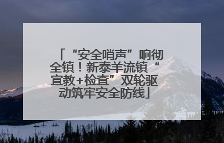 “安全哨声”响彻全镇！新泰羊流镇“宣教+检查”双轮驱动筑牢安全防线