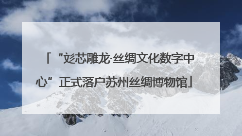 “彣芯雕龙·丝绸文化数字中心”正式落户苏州丝绸博物馆