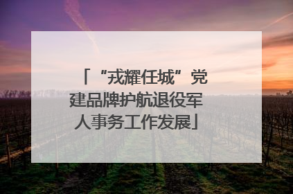 “戎耀任城”党建品牌护航退役军人事务工作发展
