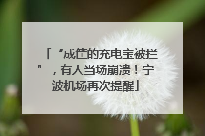 “成筐的充电宝被拦”，有人当场崩溃！宁波机场再次提醒