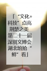 “文化+科技”点亮荆楚之美 第二十一届深圳文博会湖北馆抢“鲜”看