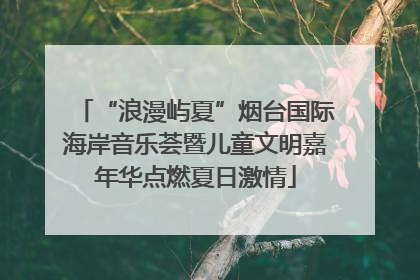 “浪漫屿夏”烟台国际海岸音乐荟暨儿童文明嘉年华点燃夏日激情