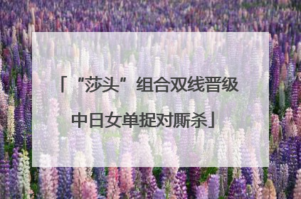 “莎头”组合双线晋级 中日女单捉对厮杀