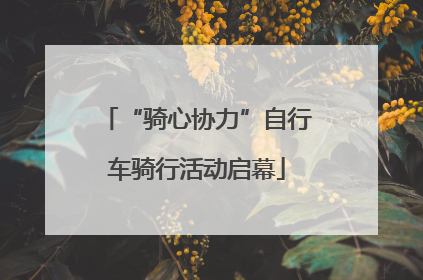 “骑心协力”自行车骑行活动启幕