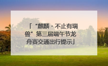 “麒麟・不止有瑞兽”第三届端午节龙舟赛交通出行提示