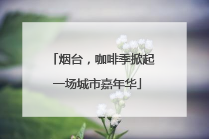 烟台，咖啡季掀起一场城市嘉年华