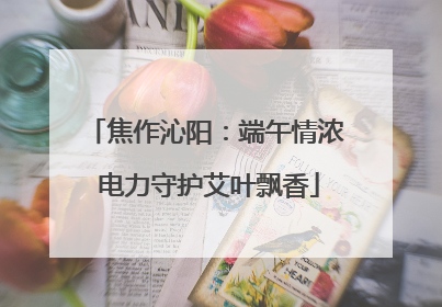焦作沁阳：端午情浓 电力守护艾叶飘香
