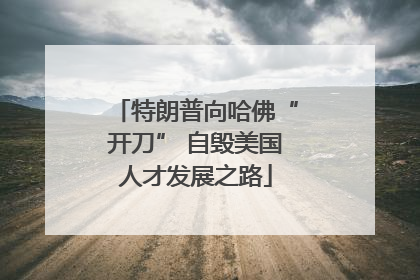 特朗普向哈佛“开刀” 自毁美国人才发展之路