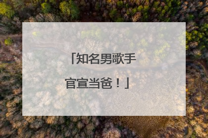 知名男歌手官宣当爸！