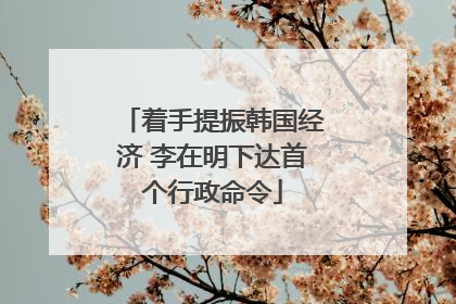 着手提振韩国经济 李在明下达首个行政命令
