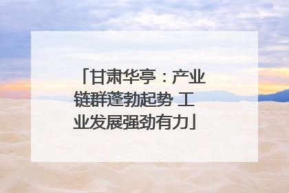 甘肃华亭：产业链群蓬勃起势 工业发展强劲有力