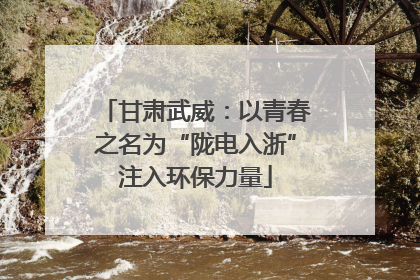 甘肃武威：以青春之名为“陇电入浙”注入环保力量