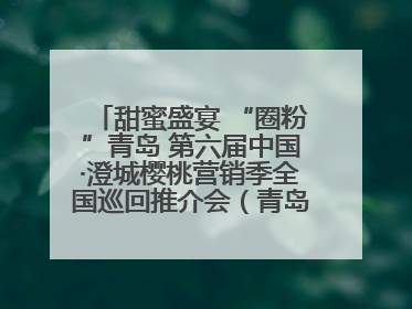 甜蜜盛宴 “圈粉”青岛 第六届中国·澄城樱桃营销季全国巡回推介会（青岛站）成功举办