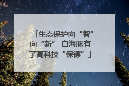 生态保护向“智”向“新” 白海豚有了高科技“保镖”