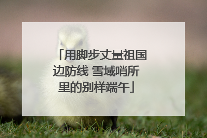 用脚步丈量祖国边防线 雪域哨所里的别样端午
