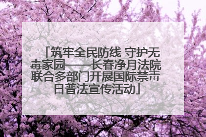 筑牢全民防线 守护无毒家园——长春净月法院联合多部门开展国际禁毒日普法宣传活动