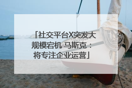 社交平台X突发大规模宕机 马斯克：将专注企业运营