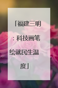 福建三明：科技画笔绘就民生温度