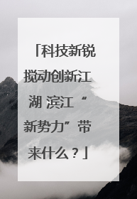 科技新锐搅动创新江湖 滨江“新势力”带来什么？