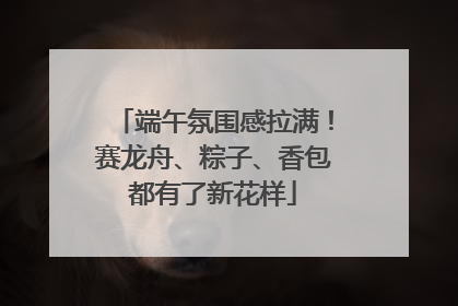 端午氛围感拉满！赛龙舟、粽子、香包都有了新花样