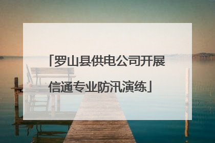 罗山县供电公司开展信通专业防汛演练