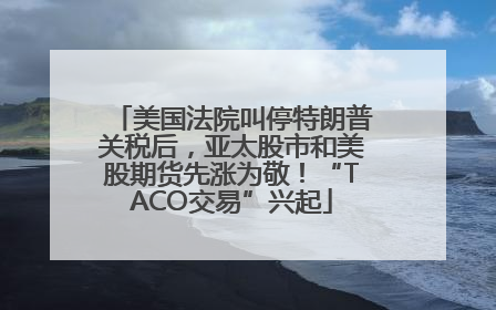 美国法院叫停特朗普关税后，亚太股市和美股期货先涨为敬！“TACO交易”兴起