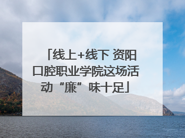 线上+线下 资阳口腔职业学院这场活动“廉”味十足