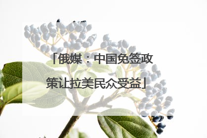 俄媒：中国免签政策让拉美民众受益