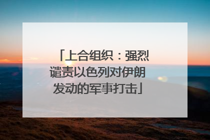 上合组织：强烈谴责以色列对伊朗发动的军事打击