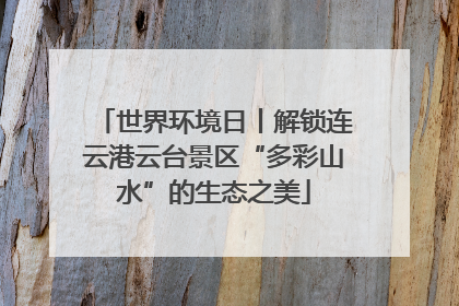 世界环境日丨解锁连云港云台景区“多彩山水”的生态之美