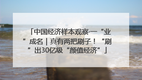 中国经济样本观察·一“业”成名｜真有两把刷子！“刷”出30亿级“颜值经济”