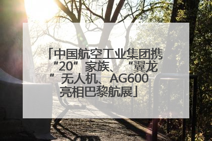 中国航空工业集团携“20”家族、“翼龙”无人机、AG600亮相巴黎航展