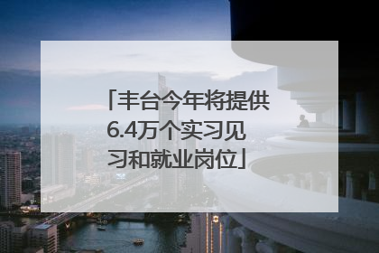 丰台今年将提供6.4万个实习见习和就业岗位