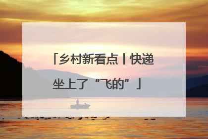 乡村新看点丨快递坐上了“飞的”