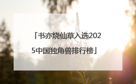书亦烧仙草入选2025中国独角兽排行榜