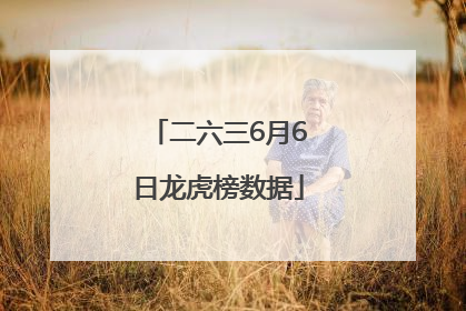 二六三6月6日龙虎榜数据