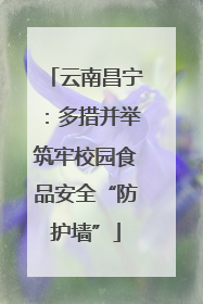 云南昌宁：多措并举筑牢校园食品安全“防护墙”