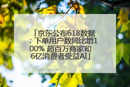 京东公布618数据：下单用户数同比增100% 超百万商家和6亿消费者受益AI