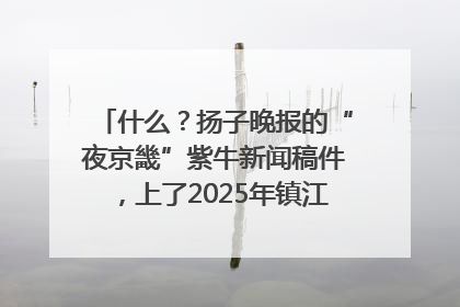 什么？扬子晚报的“夜京畿”紫牛新闻稿件，上了2025年镇江中考模拟卷！