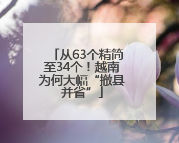 从63个精简至34个！越南为何大幅“撤县并省”