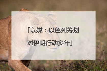 以媒：以色列筹划对伊朗行动多年